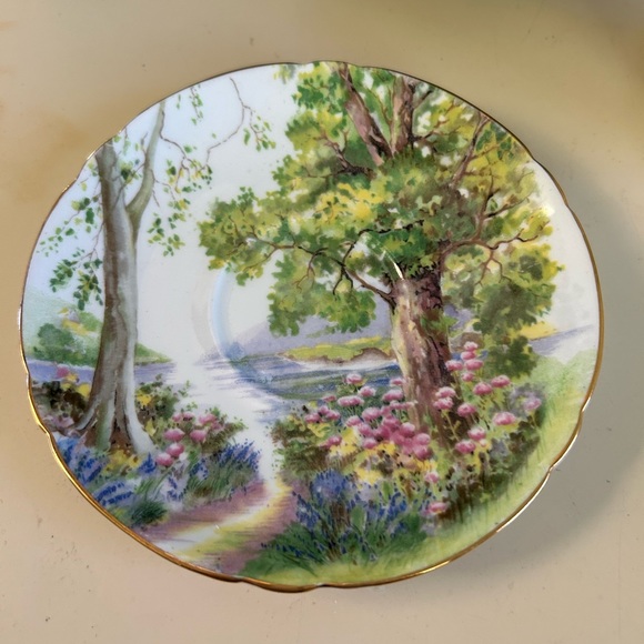 Shelley China Kitchen Vintage Shelley Tea Cup Saucer Woodland 3348